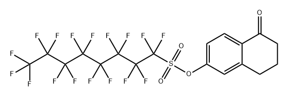 1-Octanesulfonic acid, 1,1,2,2,3,3,4,4,5,5,6,6,7,7,8,8,8-heptadecafluoro-, 5,6,7,8-tetrahydro-5-oxo-2-naphthalenyl ester 구조식 이미지