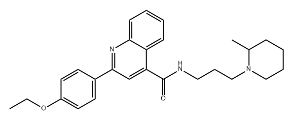 4-Quinolinecarboxamide, 2-(4-ethoxyphenyl)-N-[3-(2-methyl-1-piperidinyl)propyl]- Structure