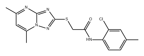 Acetamide, N-(2-chloro-4-methylphenyl)-2-[(5,7-dimethyl[1,2,4]triazolo[1,5-a]pyrimidin-2-yl)thio]- Structure