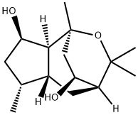 (1S,5aβ,8aα,9S)-Octahydro-1,3,3,6α-tetramethyl-1,4α-ethano-1H-cyclopent[c]oxepine-8β,9-diol 구조식 이미지