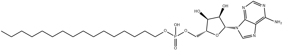 5'-Adenylic acid, monohexadecyl ester Structure