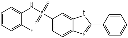 1H-Benzimidazole-6-sulfonamide, N-(2-fluorophenyl)-2-phenyl- 구조식 이미지