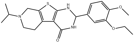 2-(3-ethoxy-4-methoxyphenyl)-7-propan-2-yl-1,2,3,5,6,8-hexahydropyrido[2,3]thieno[2,4-d]pyrimidin-4-one Structure