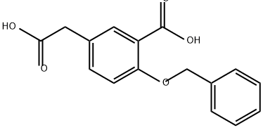 Benzeneacetic acid, 3-carboxy-4-(phenylmethoxy)- Structure