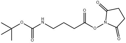 Butanoic acid, 4-[[(1,1-dimethylethoxy)carbonyl]amino]-, 2,5-dioxo-1-pyrrolidinyl ester Structure