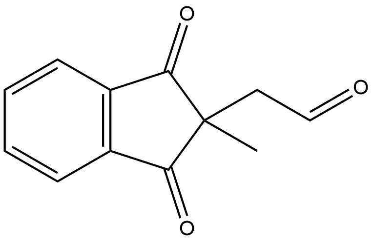 2,3-Dihydro-2-methyl-1,3-dioxo-1H-indene-2-acetaldehyde Structure