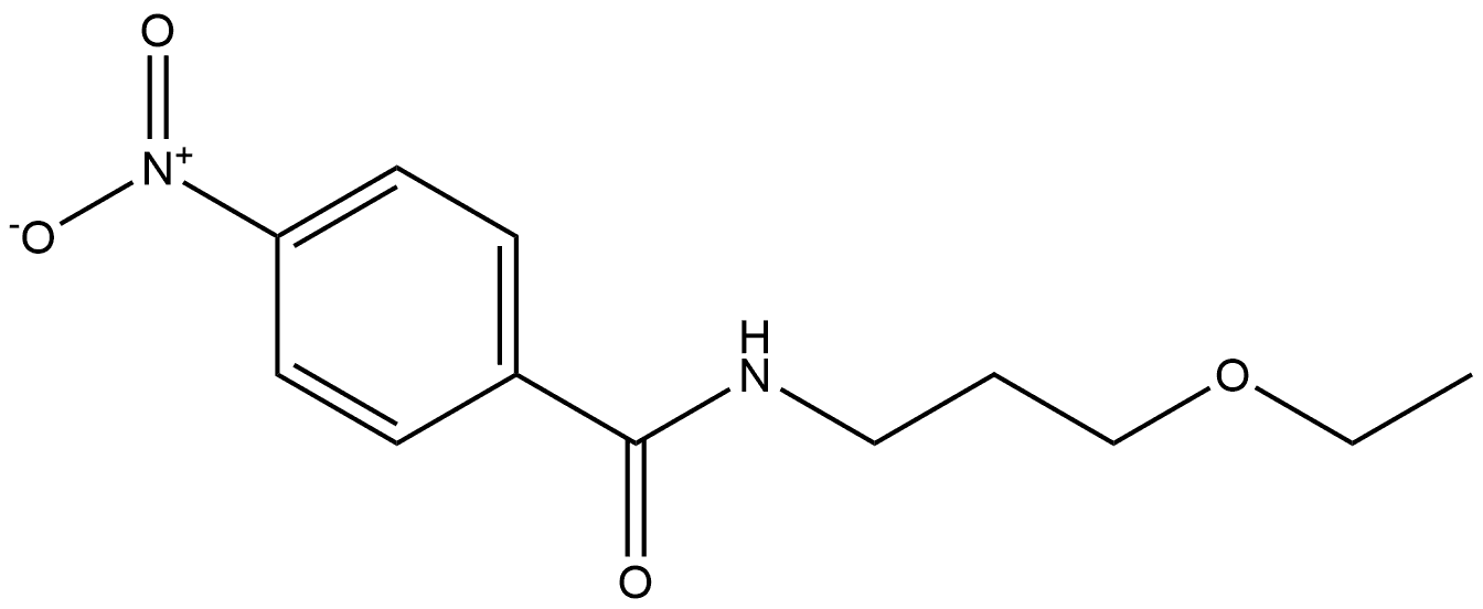 N-(3-ethoxypropyl)-4-nitrobenzamide Structure