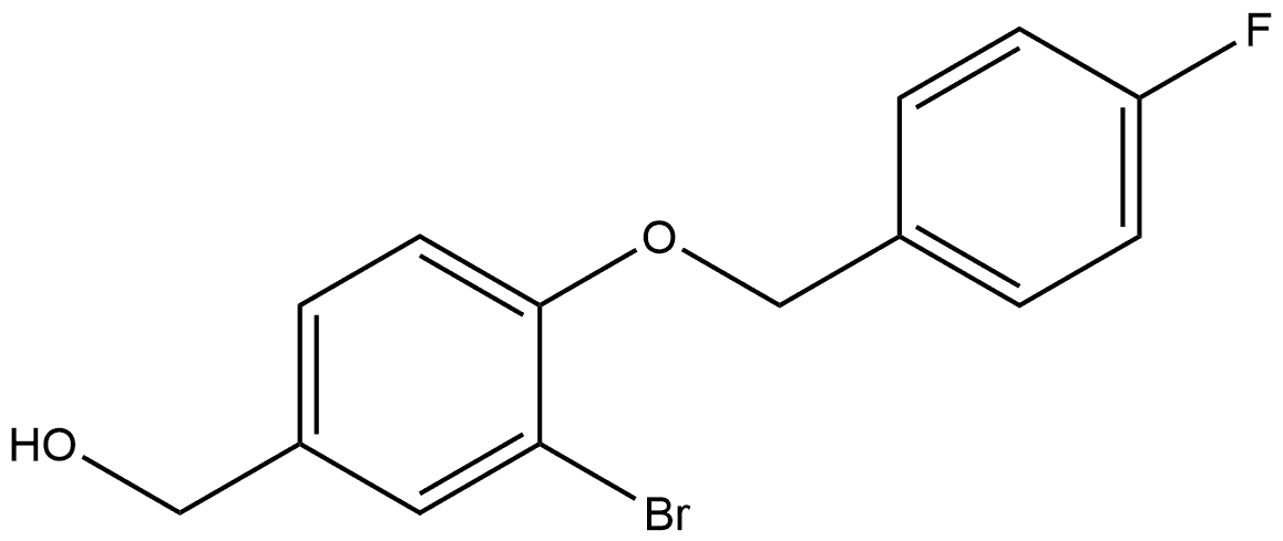 3-Bromo-4-[(4-fluorophenyl)methoxy]benzenemethanol Structure