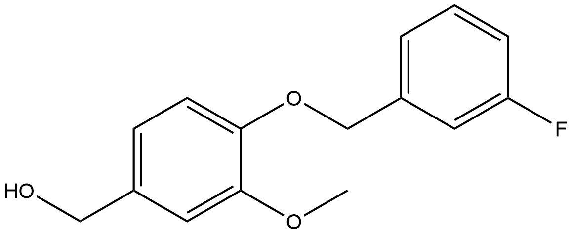 4-[(3-Fluorophenyl)methoxy]-3-methoxybenzenemethanol Structure