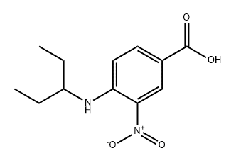 Benzoic acid, 4-[(1-ethylpropyl)amino]-3-nitro- Structure