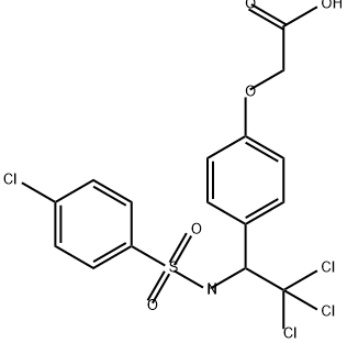 2-[4-[2,2,2-Trichloro-1-[[(4-chlorophenyl)sulfonyl]amino]ethyl]phenoxy]acetic acid Structure