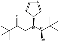 3-Octanone, 6-hydroxy-2,2,7,7-tetramethyl-5-(1H-1,2,4-triazol-1-yl)-,  (5R,6R)-rel- 구조식 이미지
