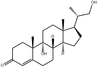 Pregn-4-en-3-one, 9,21-dihydroxy-20-methyl-, (20S)- Structure