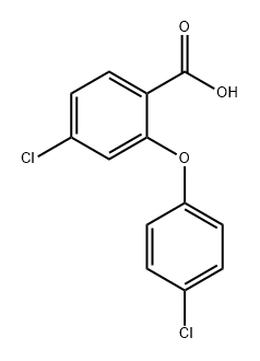 Benzoic acid, 4-chloro-2-(4-chlorophenoxy)- Structure