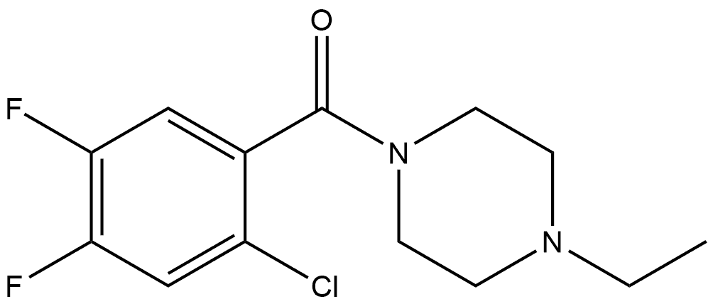 (2-Chloro-4,5-difluorophenyl)(4-ethyl-1-piperazinyl)methanone Structure