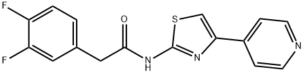 Benzeneacetamide, 3,4-difluoro-N-[4-(4-pyridinyl)-2-thiazolyl]- Structure