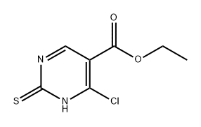 5-Pyrimidinecarboxylic acid, 6-chloro-1,2-dihydro-2-thioxo-, ethyl ester Structure