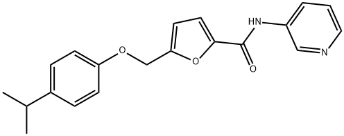 2-Furancarboxamide, 5-[[4-(1-methylethyl)phenoxy]methyl]-N-3-pyridinyl- 구조식 이미지