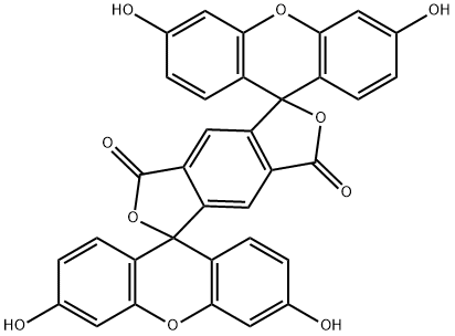 Dispiro[9H-xanthene-9,1''-[1H,5H]benzo[1,2-c:4,5-c'']difuran-5'',9''''-[9H]xanthene]-3'',7''-dione, 3,3'''',6,6''''-tetrahydroxy- 구조식 이미지
