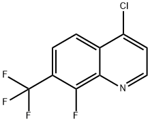 4-Chloro-8-fluoro-7-(trifluoromethyl)quinoline 구조식 이미지