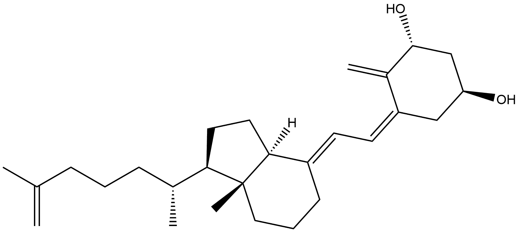 9,10-Secocholesta-5,7,10(19),25-tetraene-1,3-diol, (1α,3β,5Z,7E)- (9CI) Structure