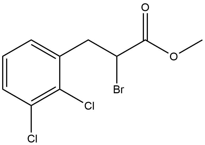 Benzenepropanoic acid, α-bromo-2,3-dichloro-, methyl ester 구조식 이미지