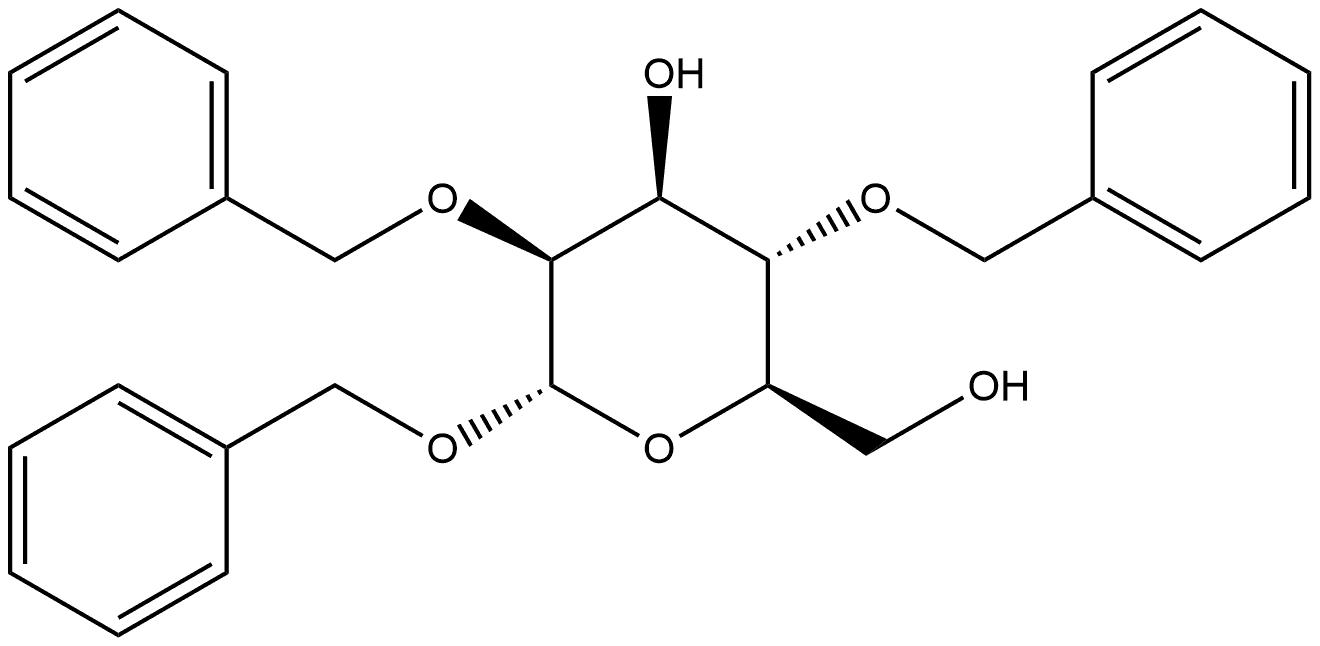 benzyl 2,4-di-O-benzyl-±-D-Mannopyranoside 구조식 이미지