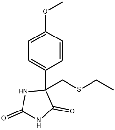 2,4-Imidazolidinedione, 5-[(ethylthio)methyl]-5-(4-methoxyphenyl)- Structure
