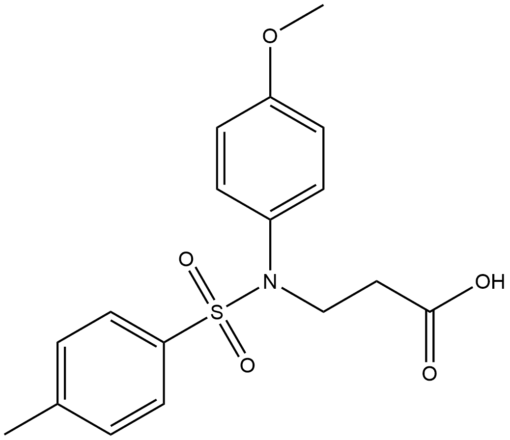 β-Alanine, N-(4-methoxyphenyl)-N-[(4-methylphenyl)sulfonyl]- Structure