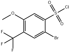 Benzenesulfonyl chloride, 2-bromo-5-methoxy-4-(trifluoromethyl)- 구조식 이미지