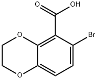 6-Bromo-2,3-dihydro-benzo[1,4]dioxine-5-carboxylic acid Structure