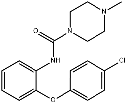 1-Piperazinecarboxamide, N-[2-(4-chlorophenoxy)phenyl]-4-methyl- Structure