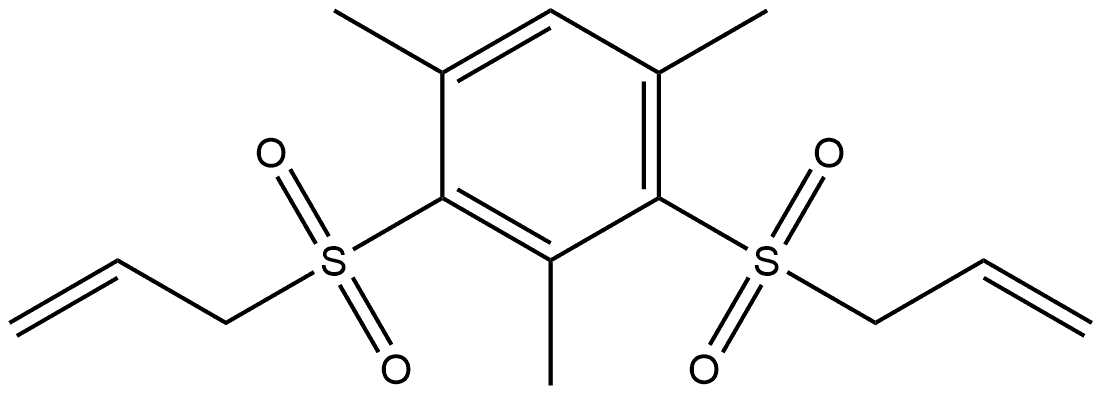 1,3,5-Trimethyl-2,4-bis(2-propen-1-ylsulfonyl)benzene Structure