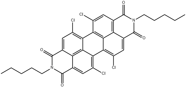 Anthra[2,1,9-def:6,5,10-d'e'f']diisoquinoline-1,3,8,10(2H,9H)-tetrone, 5,6,12,13-tetrachloro-2,9-dipentyl- Structure