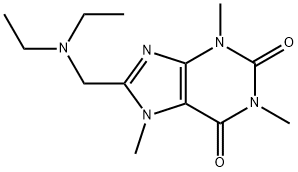 8-((Diethylamino)methyl)-1,3,7-trimethyl-1H-purine-2,6(3H,7H)-dione 구조식 이미지