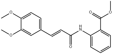 Benzoic acid, 2-[[(2E)-3-(3,4-dimethoxyphenyl)-1-oxo-2-propen-1-yl]amino]-, methyl ester Structure