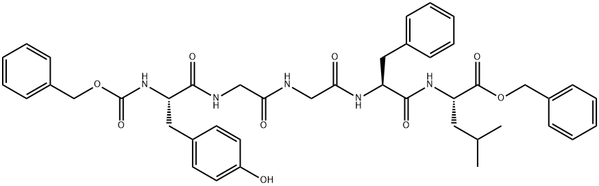 L-Leucine, N-[N-[N-[N-[N-[(phenylmethoxy)carbonyl]-L-tyrosyl]glycyl]glycyl]-L-phenylalanyl]-, phenylmethyl ester (9CI) Structure