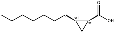 Cyclopropanecarboxylic acid, 2-heptyl-, (1R,2S)-rel- Structure