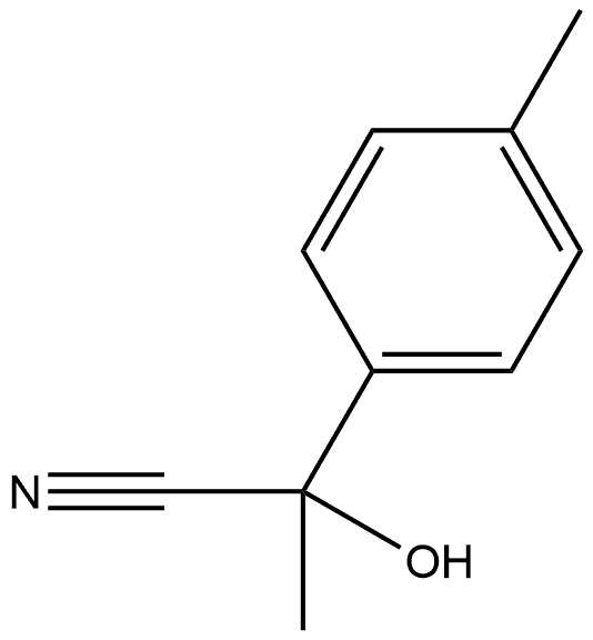 Benzeneacetonitrile, α-hydroxy-α,4-dimethyl- Structure