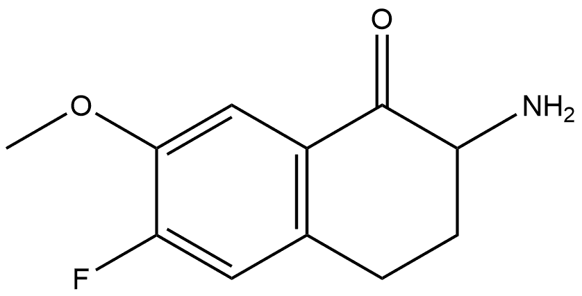 2-amino-6-fluoro-7-methoxy-3,4-dihydronaphthalen-1(2H)-one 구조식 이미지