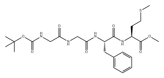 L-Methionine, N-[(1,1-dimethylethoxy)carbonyl]glycylglycyl-L-phenylalanyl-, methyl ester (9CI) 구조식 이미지