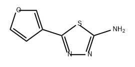 1,3,4-Thiadiazol-2-amine, 5-(3-furanyl)- Structure