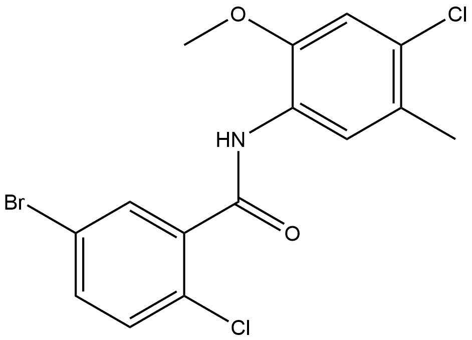 5-Bromo-2-chloro-N-(4-chloro-2-methoxy-5-methylphenyl)benzamide Structure