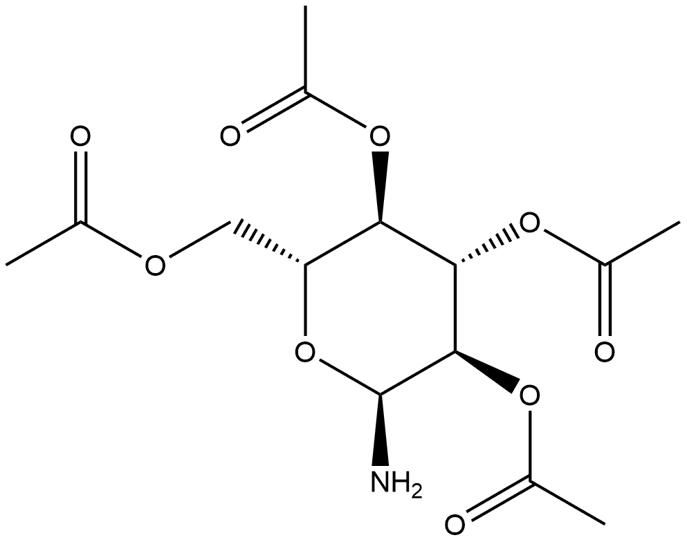 α-D-Glucopyranosylamine, 2,3,4,6-tetraacetate 구조식 이미지