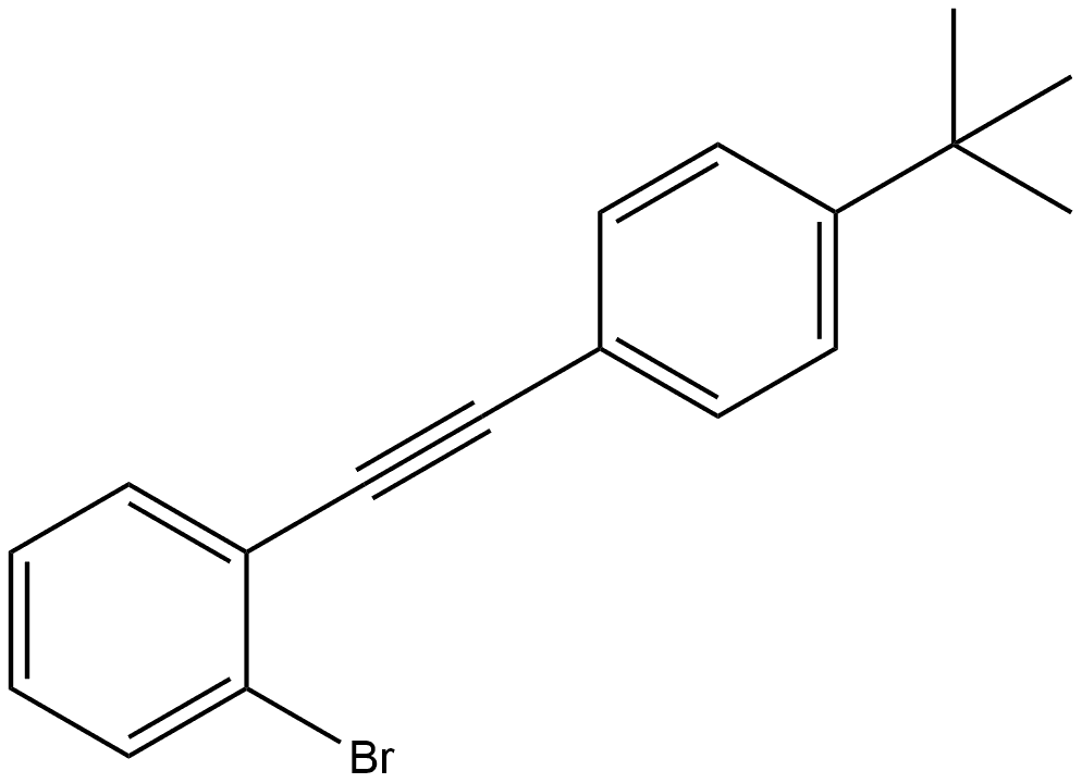 1-Bromo-2-[2-[4-(1,1-dimethylethyl)phenyl]ethynyl]benzene Structure