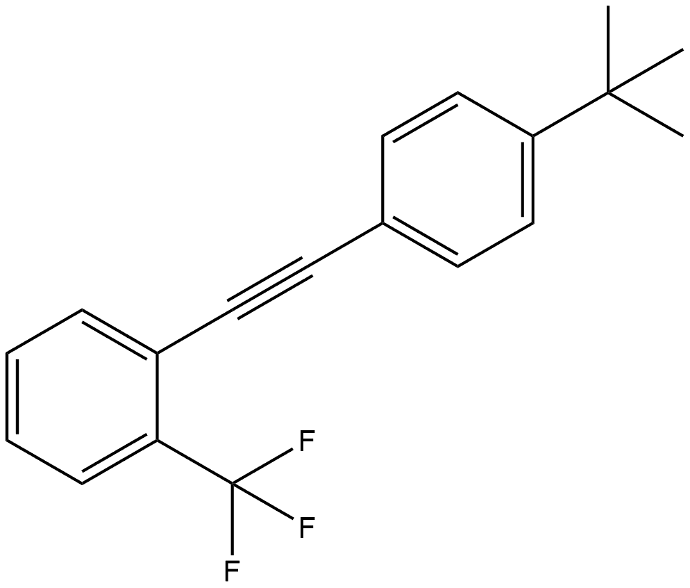 1-[2-[4-(1,1-Dimethylethyl)phenyl]ethynyl]-2-(trifluoromethyl)benzene Structure