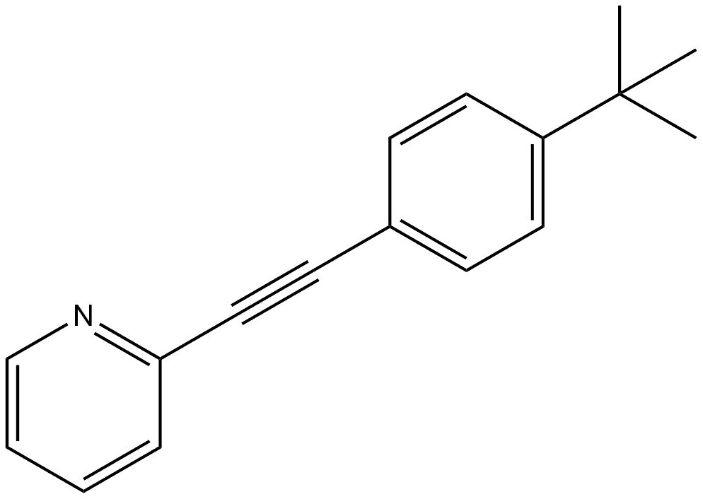 2-[2-[4-(1,1-Dimethylethyl)phenyl]ethynyl]pyridine Structure