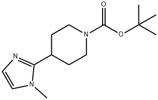 1-Piperidinecarboxylic acid, 4-(1-methyl-1H-imidazol-2-yl)-, 1,1-dimethylethyl ester Structure