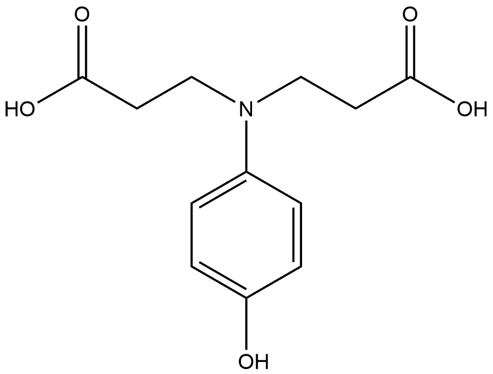 β-Alanine, N-(2-carboxyethyl)-N-(4-hydroxyphenyl)- 구조식 이미지