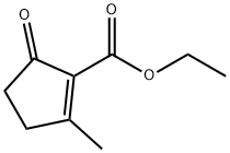 1-Cyclopentene-1-carboxylic acid, 2-methyl-5-oxo-, ethyl ester 구조식 이미지